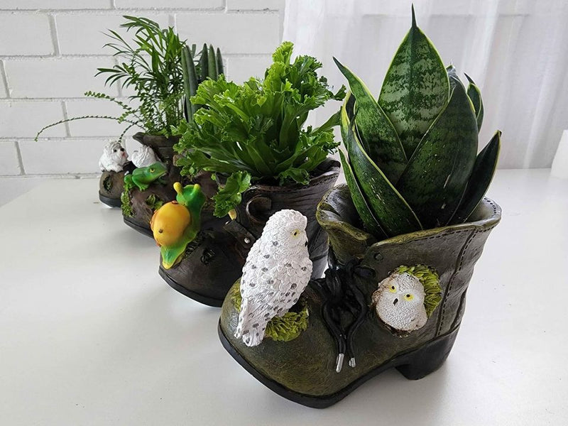 Boot Planters with indoor plant