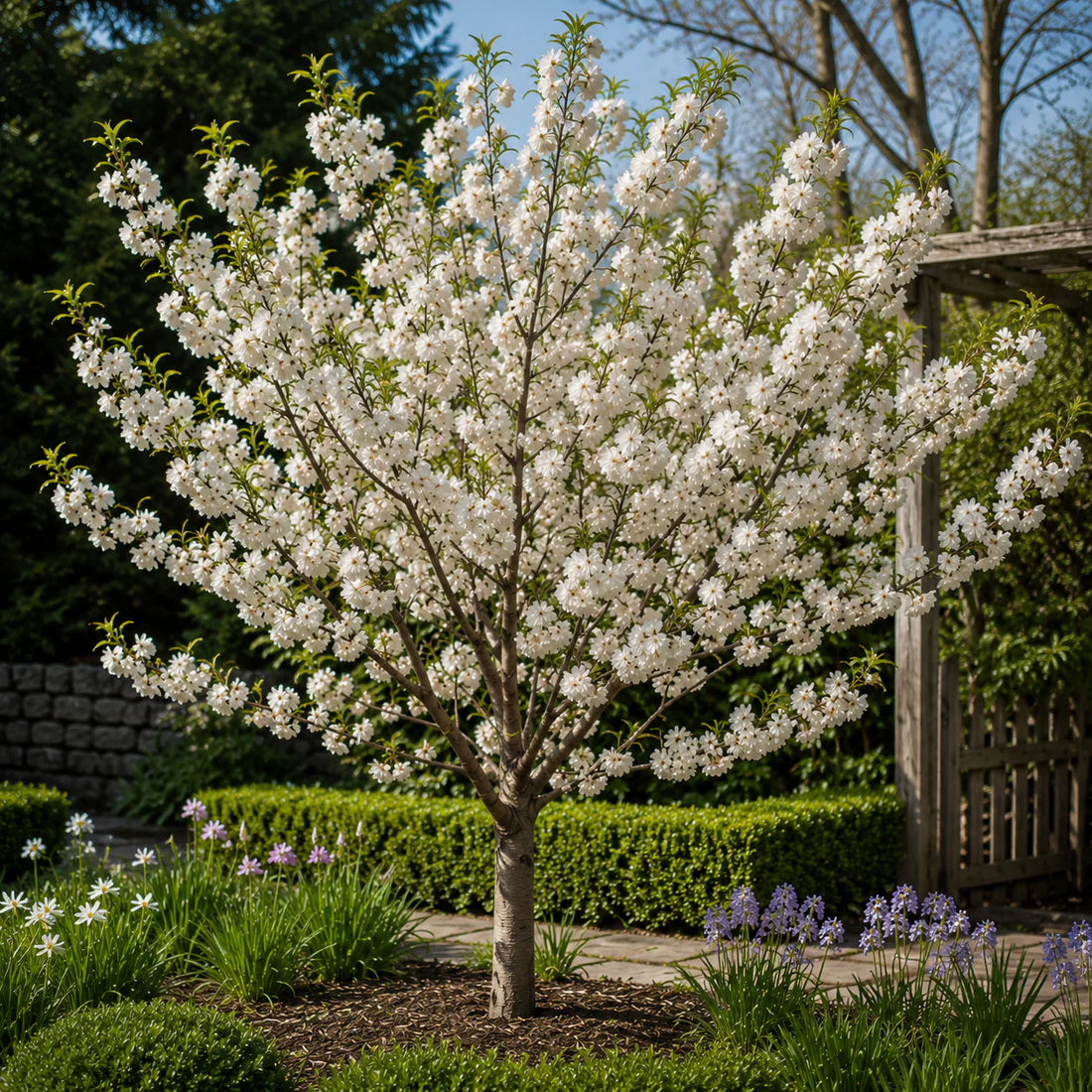 Super Dwarf Flowering Peach 'White' (Prunus Persica) (BARE ROOT)