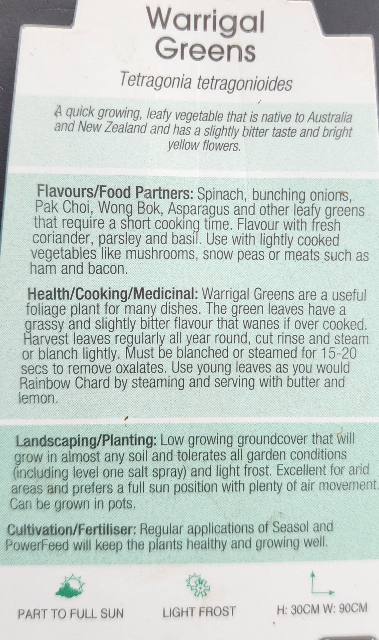 Warrigal Greens - Ladybird Nursery