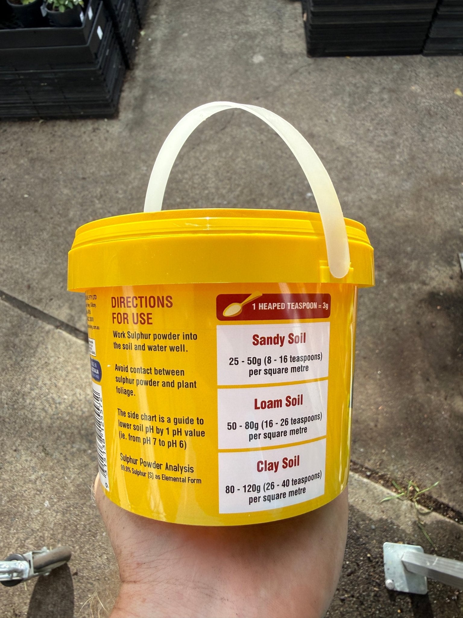 Searles Sulphur Powder 500g Tub - Ladybird Nursery