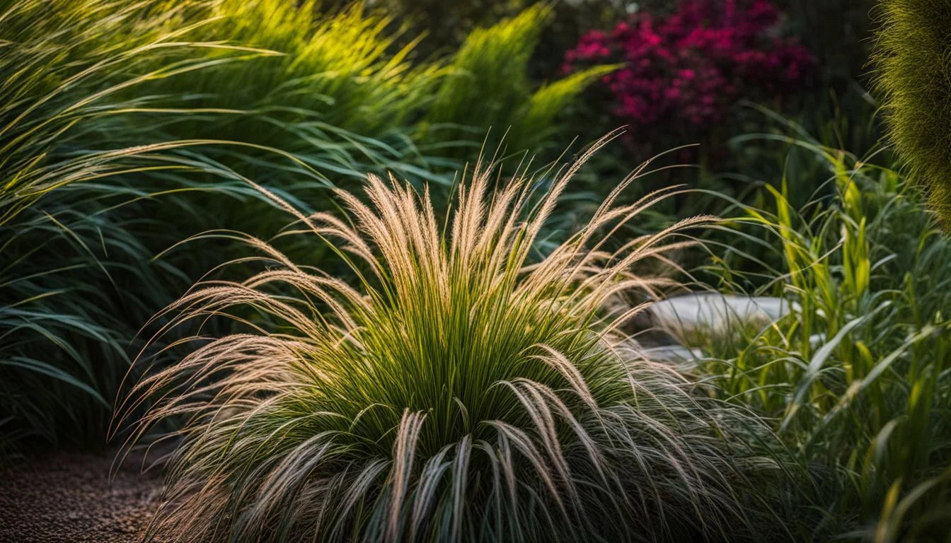 Dwarf Purple Fountain Grass (Pennisetum advena)
