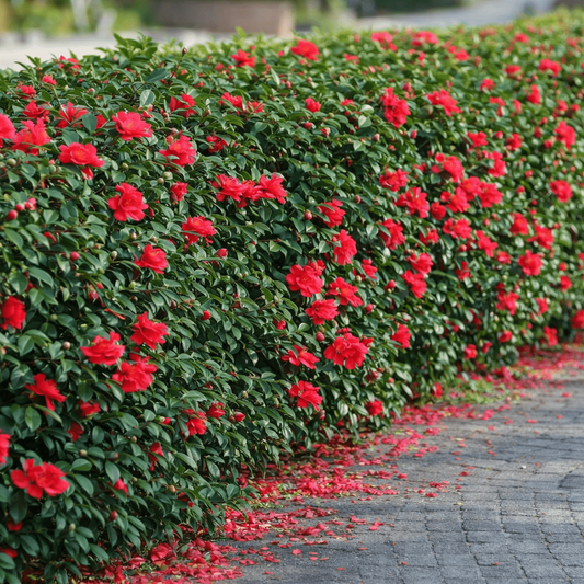 Camellia Exotic Jewel (Camellia sasanqua) - Ladybird Nursery