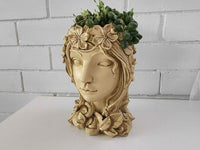 Grecian Lady Planter Pot with plant as hair
