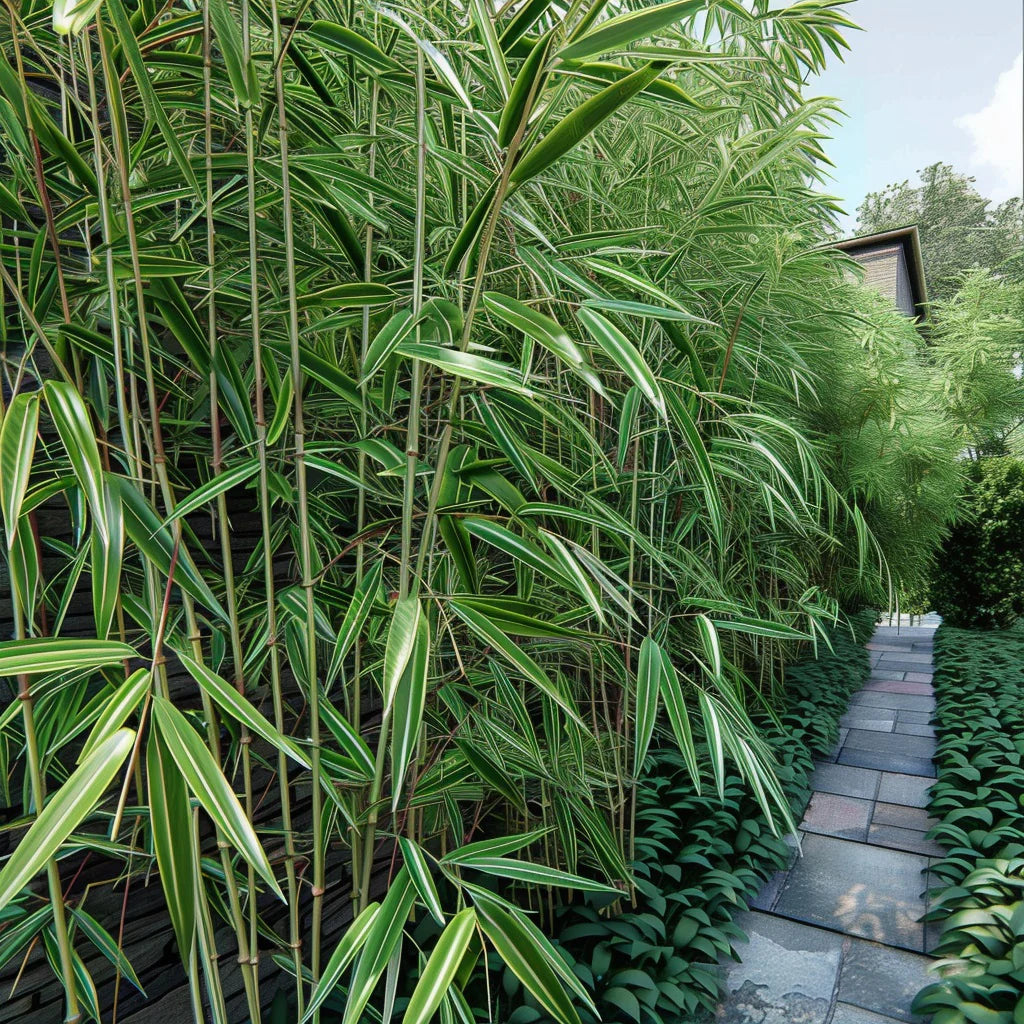 Hedge Bamboo Cream stripe (Bambusa multiplex)