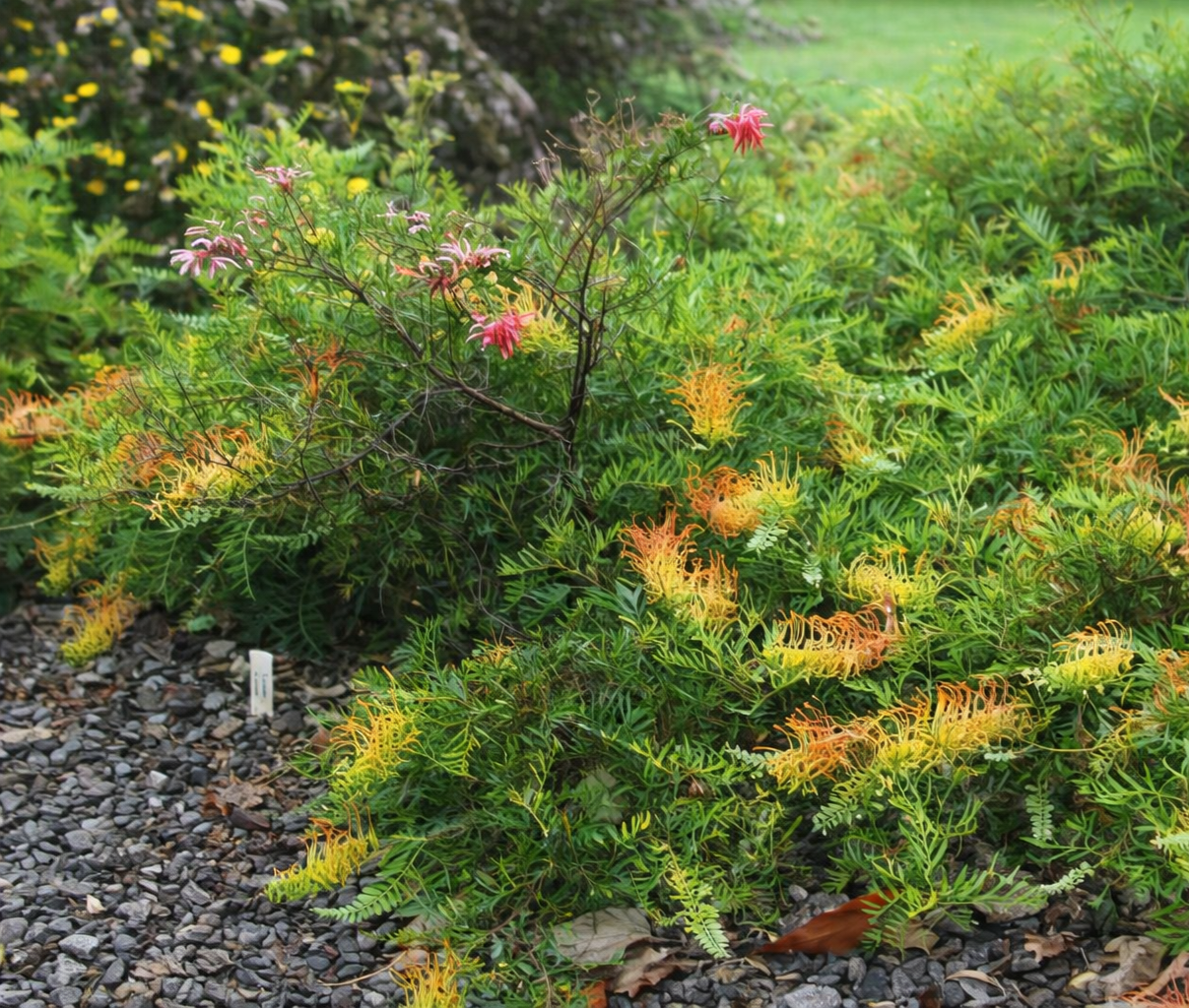Grevillea Autumn Waterfall - Ladybird Nursery