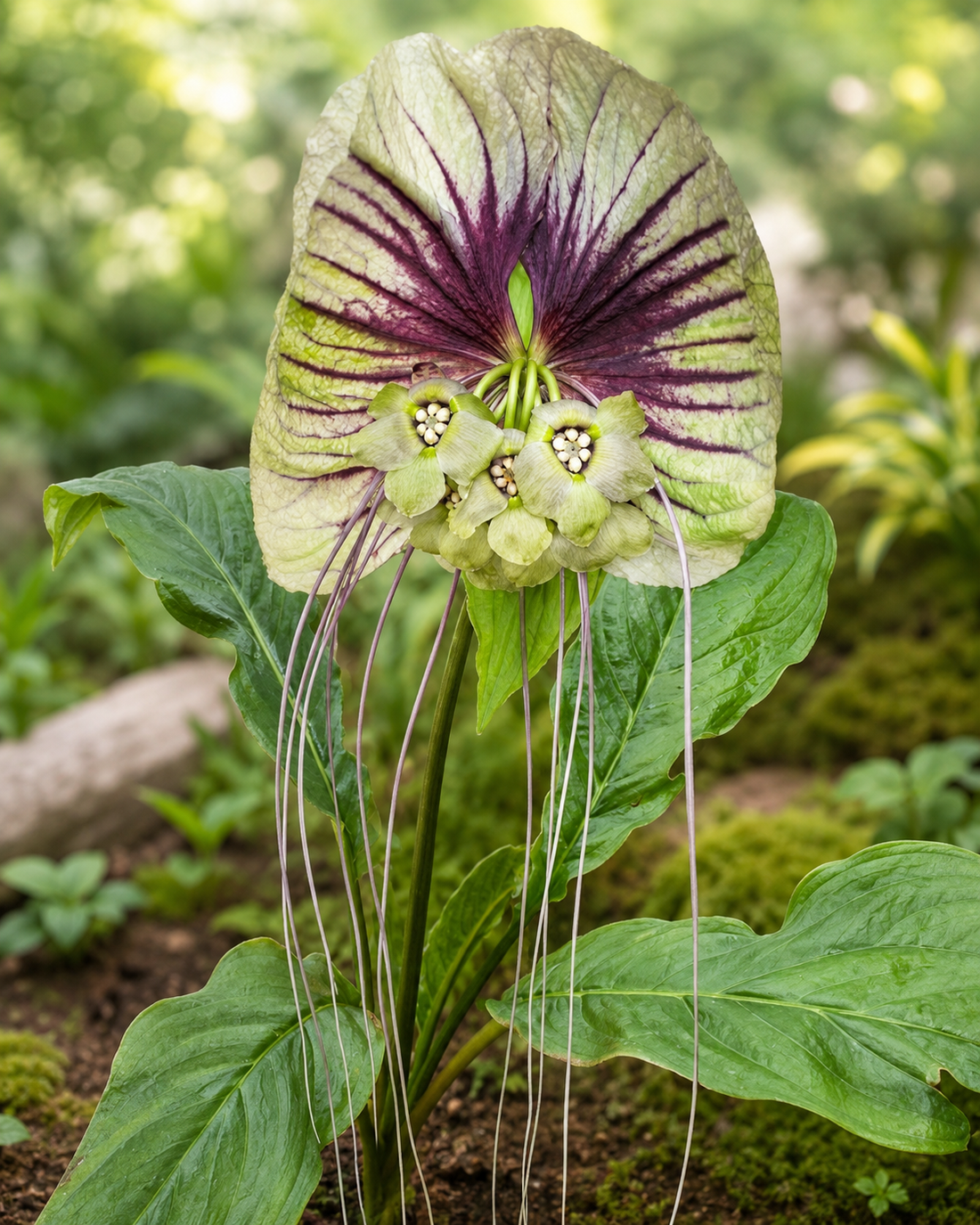 White Moon Bat Plant - Large