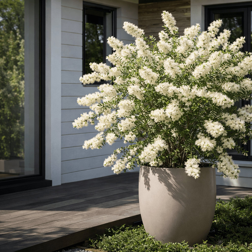 Dwarf Paperbark 'Snowstorm' (Melaleuca linariifolia) - Ladybird Nursery