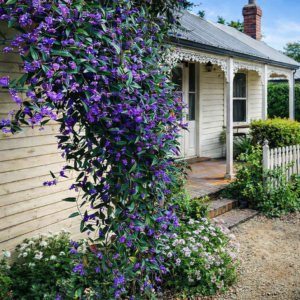 Happy Wanderer 'Royal Flush' (Hardenbergia violacea) - Ladybird Nursery