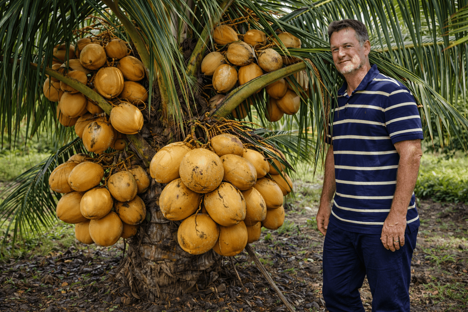 Malay Dwarf Gold Coconut Tree - Ladybird Nursery